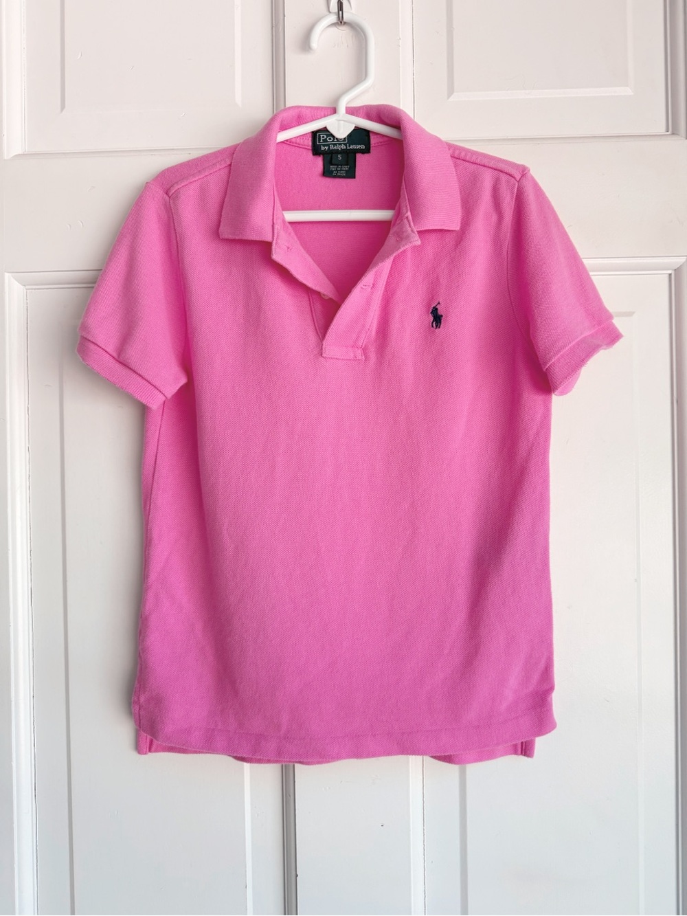 Polo by Ralph Lauren Pink Girls' Polo with Navy Pony